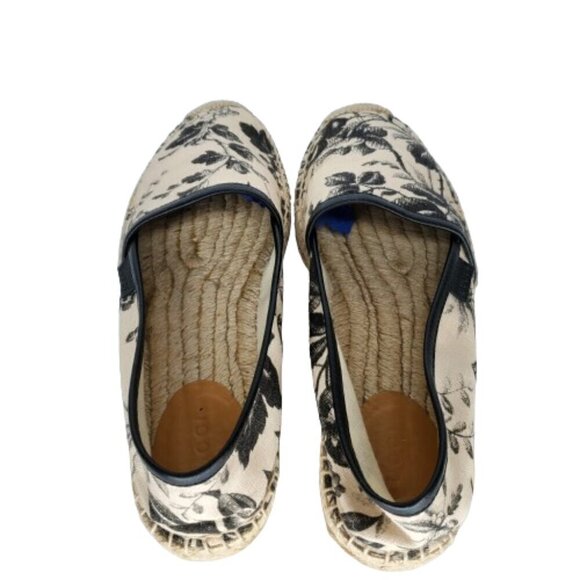 Gucci Floral Canvas Slip On Espadrille Flats - Picture 3 of 8